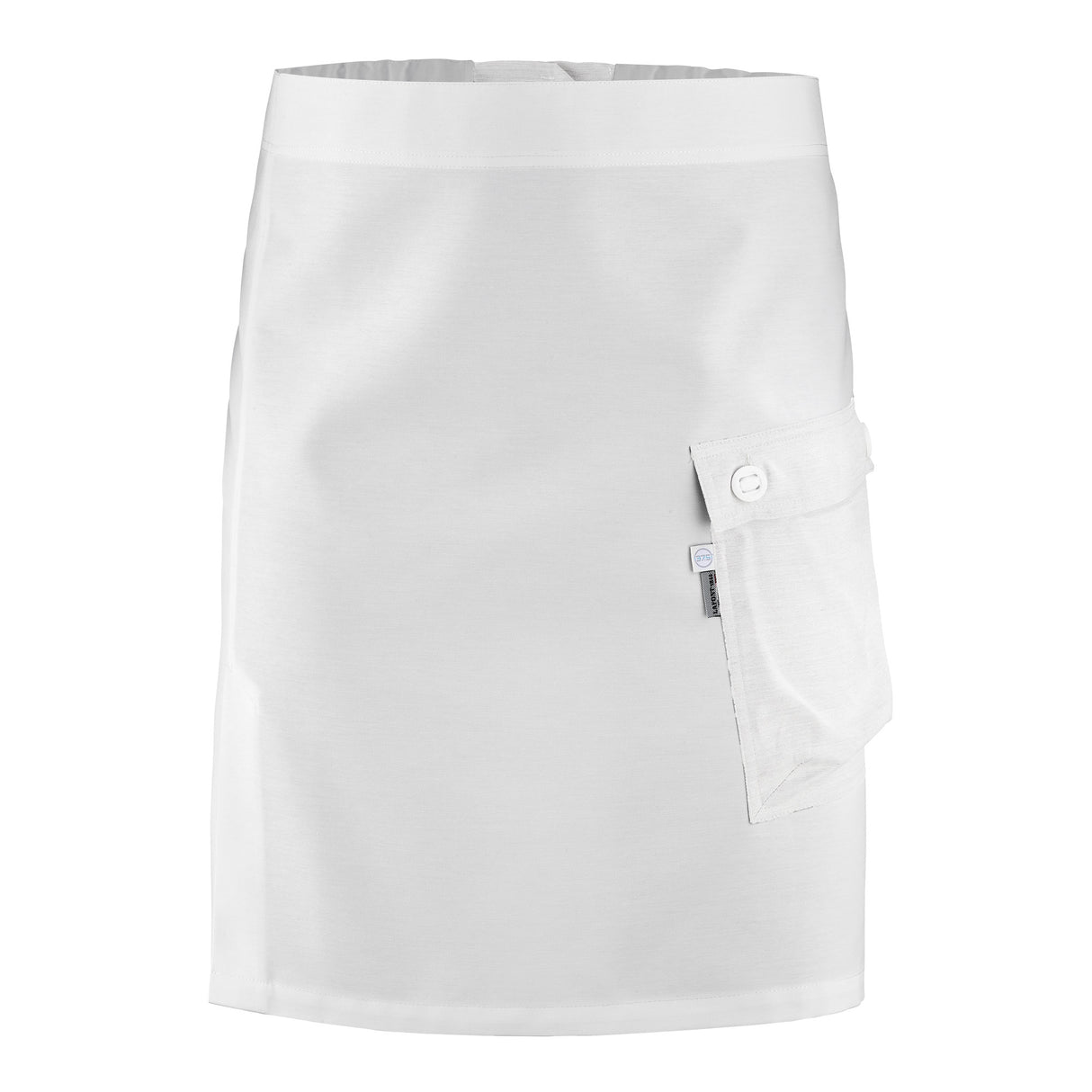 DESERMO 5x Premium Cravate courte devant 50cmx80cm|Tablier de haute qualité à la taille pour femme et homme|100% pur coton|Poids du tissu 210g/m²|Blanc