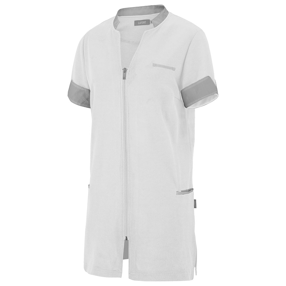Hurry Jump Tunique Médicale Et Esthétique à Fermeture Pressions - Manches Courtes, 3 Poches - Idéale Infirmière, Coiffeuse, Aide-Soignante, Beauté & Santé