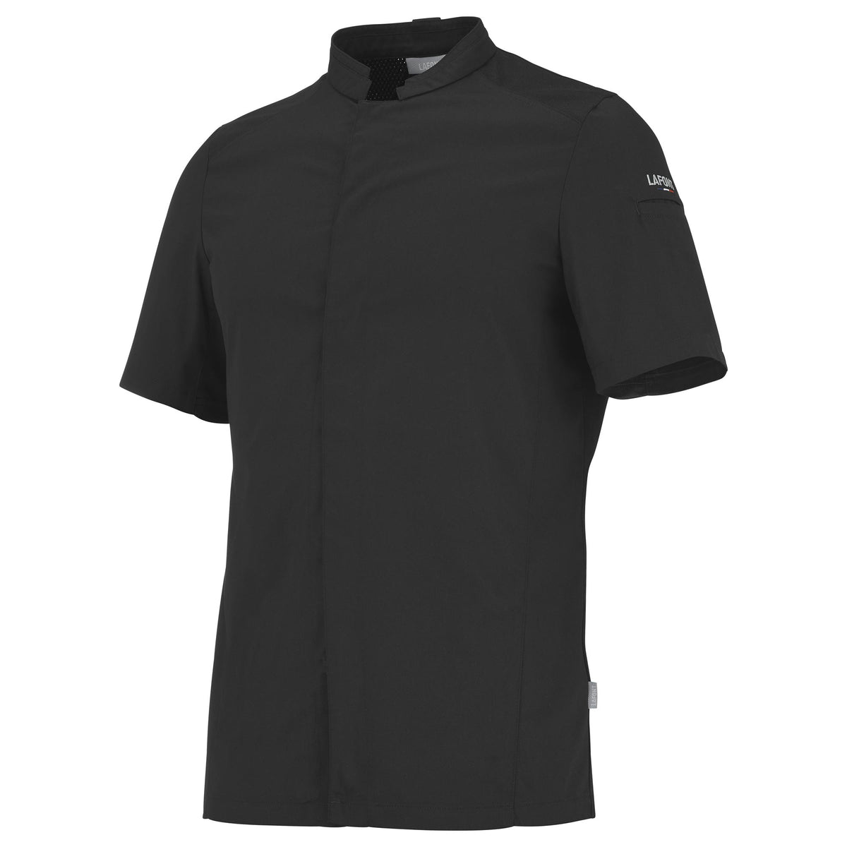 Veste de cuisine homme manches longues noire et clémentine Veste de cuisine homme manches longues noire et clémentine