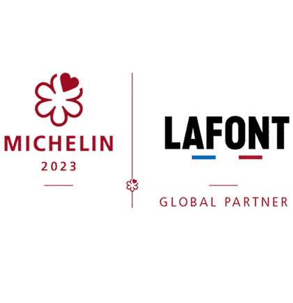 Logo Lafont x Guide MICHELIN, cobranding 2023
